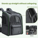 Pecute Cat Backpack Carrier, 30% Energy Saving Breathable Pet Backpack, Foldable Ergonomic Travel Carrier for Cats and Small Dogs, Ideal for Hiking, Outdoor Trips & Vet Visits
