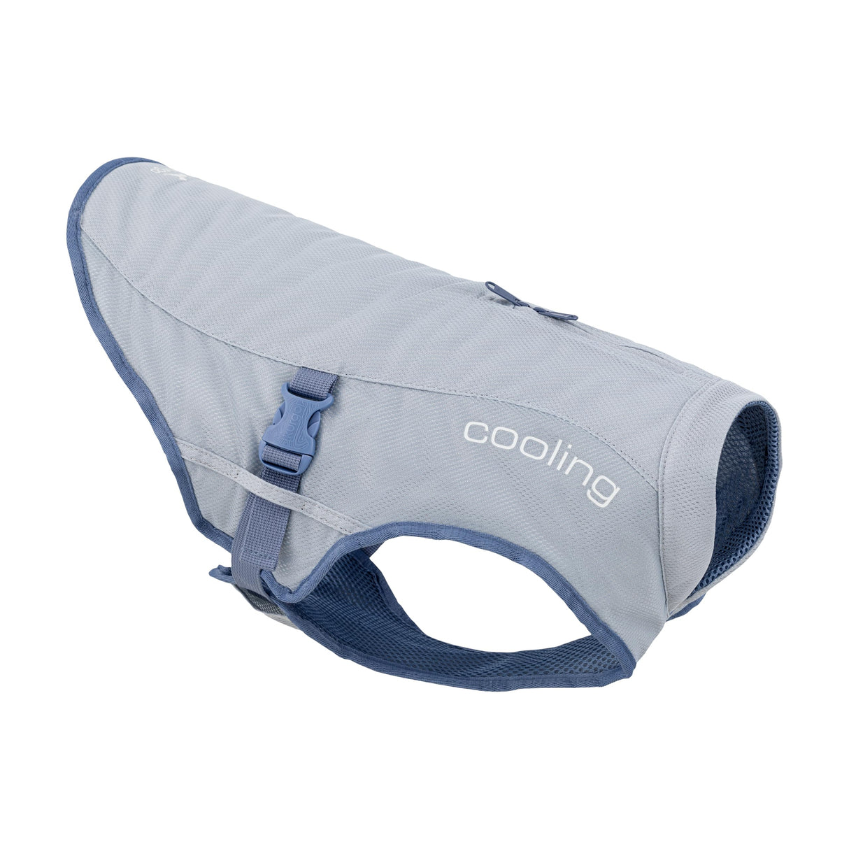 Kurgo Dog Core Cooling Vest - Summer Cooling Jacket - Evaporative Cooling Coat - Harness-Compatible - Reflective Accents - Grey - Medium