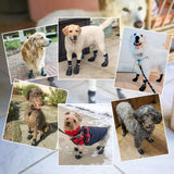 SCENEREAL Anti Slip Dog Boots & Shoes for Hot/Cold Pavement to Prevent Licking, Waterproof Dog Socks Paw Protectors for Small Medium Large Dogs, Traction Control on Hardwood Floor for Senior Dog, XXL