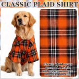EXPAWLORER Dog Shirt - Fall Dog Clothes Sweater, Breathable Polo T-Shirts Dogs Costume with Plaid Pattern,Pet Outfit for Small Medium Large Dogs Puppy Boy and Girl