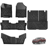 KARPAL Floor Mats for Honda Pilot 2016-2022 (8 Seats, No Elite Models), All Weather Protection TPE Floor Liners Accessories Car Mats, Front & 2nd Row & Backrest Mat & Cargo Liner