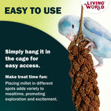 Living World – Millet Spray for Birds, 5 Pounds – Premium Treat for Budgies, Canaries, Finches, Cockatiels and Other Pet Birds