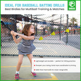 Badminton Birdies - Nylon Bedminton Shuttlecocks for Baseball/Softball Batting Training - Shuttle Balls for Indoor and Outdoor Matches ~ Highly Stable & Durable Plastic badmington Birdie Ball set
