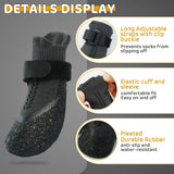 Puppy Dog Socks - Anti-Slip Grip Socks with Rubber & Straps, Non-Slip Paw Protectors for Small to Senior Dogs, Indoor/Outdoor Shoes/Booties for Hardwood & Hot Pavement