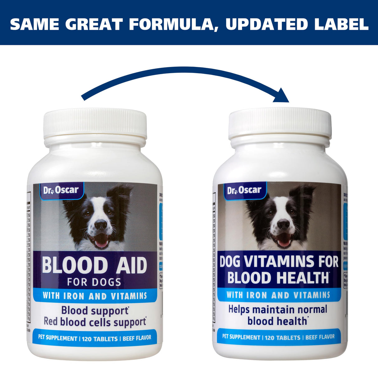3in1 Blood Aid, Immunity & Energy for Dogs, Iron Supplement for Dogs, Helps Maintain Blood Health, Normal Red Cells Levels & Normal Clotting Function, 120 Tablets