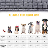 Dog Bed Mats Crate Pad for Small, Medium, Large Dogs, Washable Anti-Slip Pet Bed Mats, Cozy Warm Cat Beds Sleeping Pad (Grey, 36.0" L x 23.0" W x 1.5" Th)