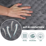 Large Dog Crate Pad 36 inch Gray Memory Foam Dog Kennel Bed Soft Flannel Washable Anti Slip Puppy Sleeping Mat,Grey