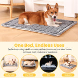 Dog Bed Mats Crate Pad for Small, Medium, Large Dogs, Washable Anti-Slip Pet Bed Mats, Cozy Warm Cat Beds Sleeping Pad (Grey, 36.0" L x 23.0" W x 1.5" Th)