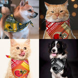 Pet Dog Bandana for Dogs, Football Cats Cotton Reversible Triangle Bid Scarf Perfect Game Day Dog Gifts