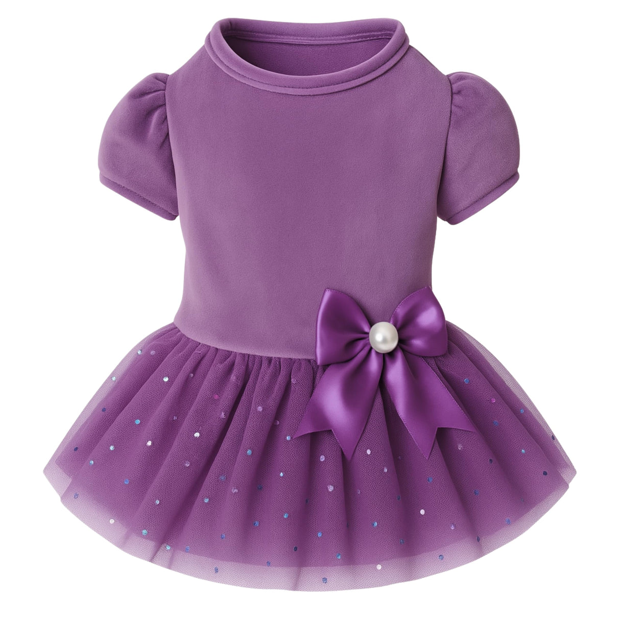 MYDOGGIE Luxury Velvet Dress for Small Dogs & Puppies (Toy Breeds) | Elegant Princess Outfit with Glitter Tulle & Satin Bow | Perfect for Chihuahua, Yorkie & Teacup Sizes | Premium Gift Box Included