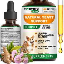 Load image into Gallery viewer, Natural Cats &amp; Dog Yeast Infection Relief - Itchy Skin &amp; Ear Treatment - Reduces Irritation &amp; Relieves Itching and Allergy - Herbal Medicine Drops Supplement - Made in USA
