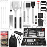 Kaluns BBQ Accessories, Complete Grill Set Dad Gifts for Fathers Day, 40 Pcs Premium Heavy Duty Stainless Steel Barbecue Grill Accessories for Outdoor Grill Gifts for Men