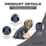Parisian Pet Scottish Dog Dress - Festive Holiday Clothes for Large Dogs Girl - Plaid Green Pet Dress - Stylish Dog Wedding Outfit - Lightweight Puppy Clothes - Sleeveless Party Dresses for Dogs