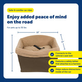 PetSafe Happy Ride Dog Safety Seat - Dedicated Pet Car Seat for Small Dogs - Elevated Booster Seat - Fleece Liner Booster Seat - Machine Washable - Fits Most Cars, Trucks & SUVs