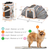 PETCIOUS Airline Approved Pet Carrier Backpack Under seat, Soft Unique Dog Purse Travel Carriers Backpacks for Hiking Camping Outdoor, Tote Front Expandable Bag for Small Puppy Dogs in Airplane Car