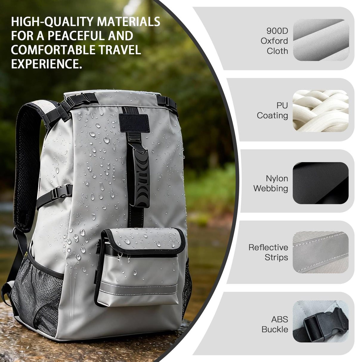 Dog Carrier Backpack for Medium Dogs, Hiking Bag for Pets Up to 30 lbs - 4-Layer Safety Design with Thick Padded Straps, Built-in Leash & Breathable Mesh, Suitable for Hiking, Cycling, and Travel