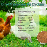 KAYHEN Dried Mealworms for Chickens 5LB Pure Natural Non-GMO High Protein Feed Meal Worms for Laying Hens Wild Birds
