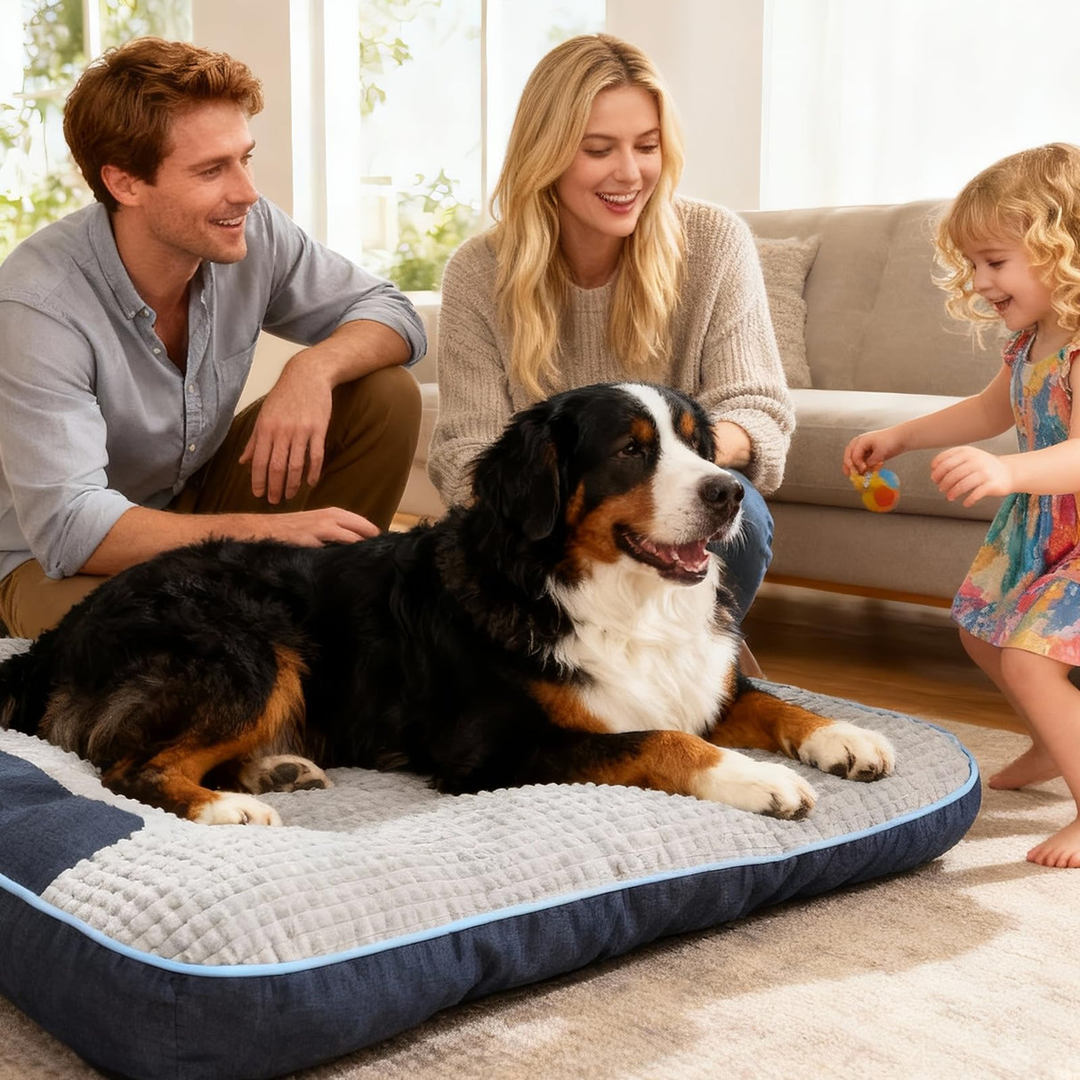 Extra Thick Soft Orthopedic Dog Bed - Comfortable Soft Fluffy Sofa Pet Bed for Small Dogs/Cats Up to 20 lbs, Reasonable Curves Dog Crate Pad with Non-Slip Bottom (Grey, 24" L x 18" W x 7" Th)