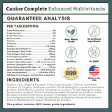 Wholistic Pet Organics Canine Complete - Dog Multivitamin Powder - 1 Lb - Daily Dog Vitamins and Supplements for Homemade Food - Immune System, Skin, Coat & Overall Health - All Breeds - 45 Scoops