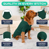 Lorehelina Dog Sweater Turtleneck Pullover Cable Knit for Boys Girls Large Dogs Bulldog Pitbull Labrador Doberman Winter Stretch Clothes Long Sleeves (XXL, Green)