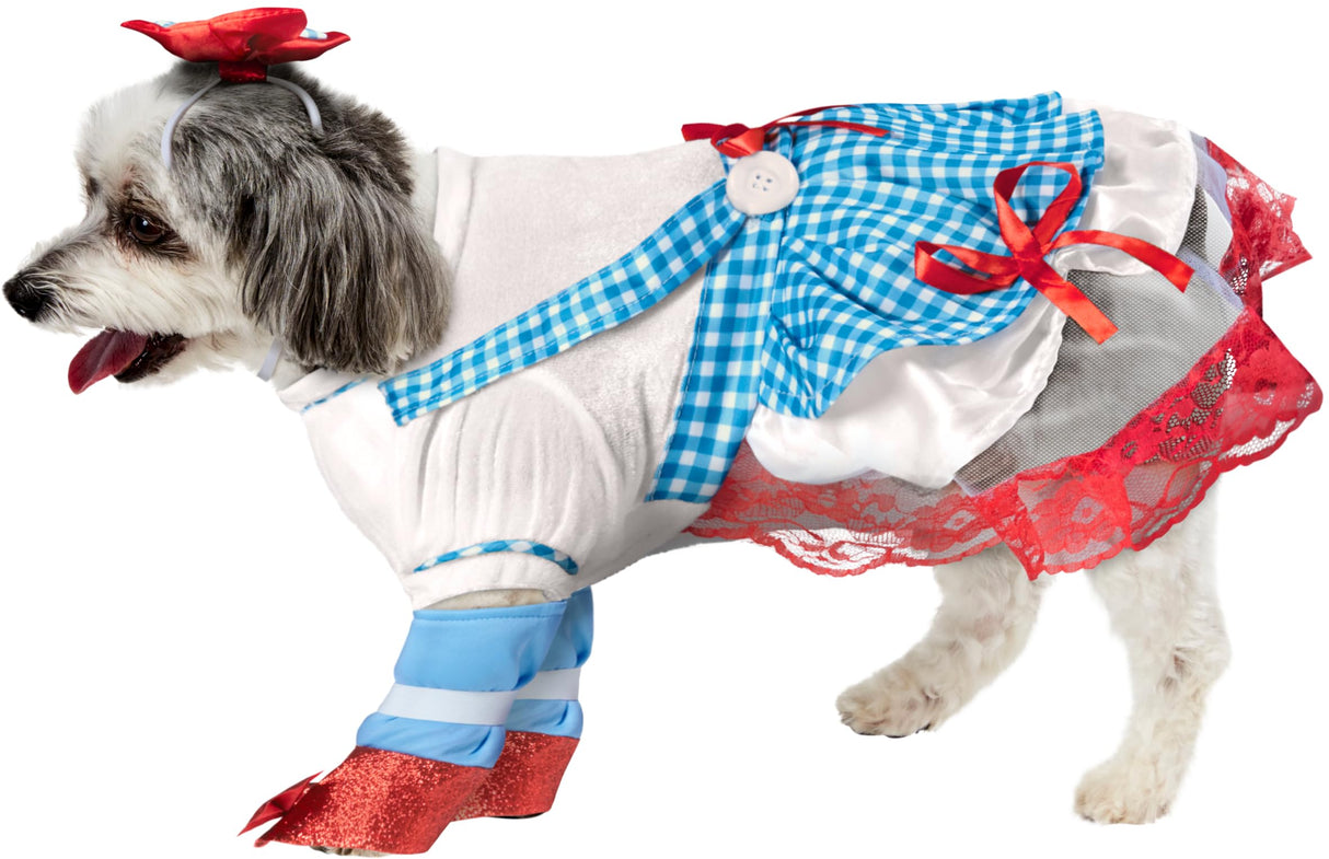 The Wizard of Oz: Dorothy Pet Costume for for Dogs or Cats by Rubies, XL