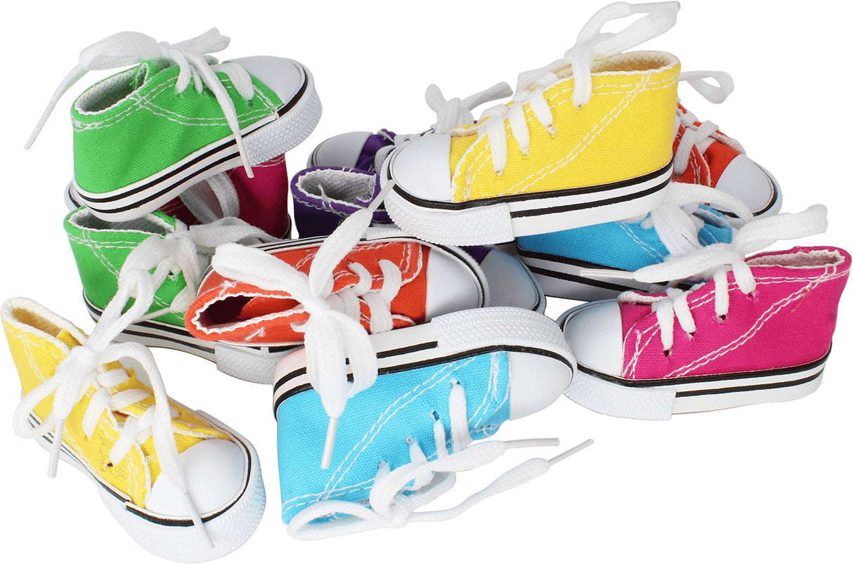 Bonka Bird Toys Pk12 Mini Sneakers 3" Long by 1.50" High by 1.25" Wide Parrot Foot Talon Cage Toy, Senegal, Ringneck, Pionus, and Similar