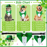 JOJFOUK St. Patrick's Day Dog Costume, Small Size Adjustable Festive Outfit with Bow Tie & Hat Porch Goose Outfit,Dog St Patrick's Day Costume for Parties, Parades, Photos