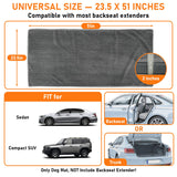 Dog Bed Mat for Car Backseat,Colewin Non-slip Waterproof Car Seat Mat for Dogs&Pets with 2-Inch Thick Foam & Easy Clean Dog Pad Cover Suitable for Travel,Camp,Home,NOT Include Extender(23.5x51in,Grey)
