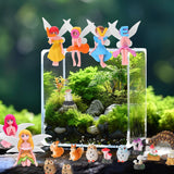 GGSTDDUP 33 Pcs Fairy Garden Accessories Miniatures Garden Kit with Resin Fairies, Mushroom House & Bridge Miniature Accessories for Terrarium, Dollhouse & Outdoor Decor