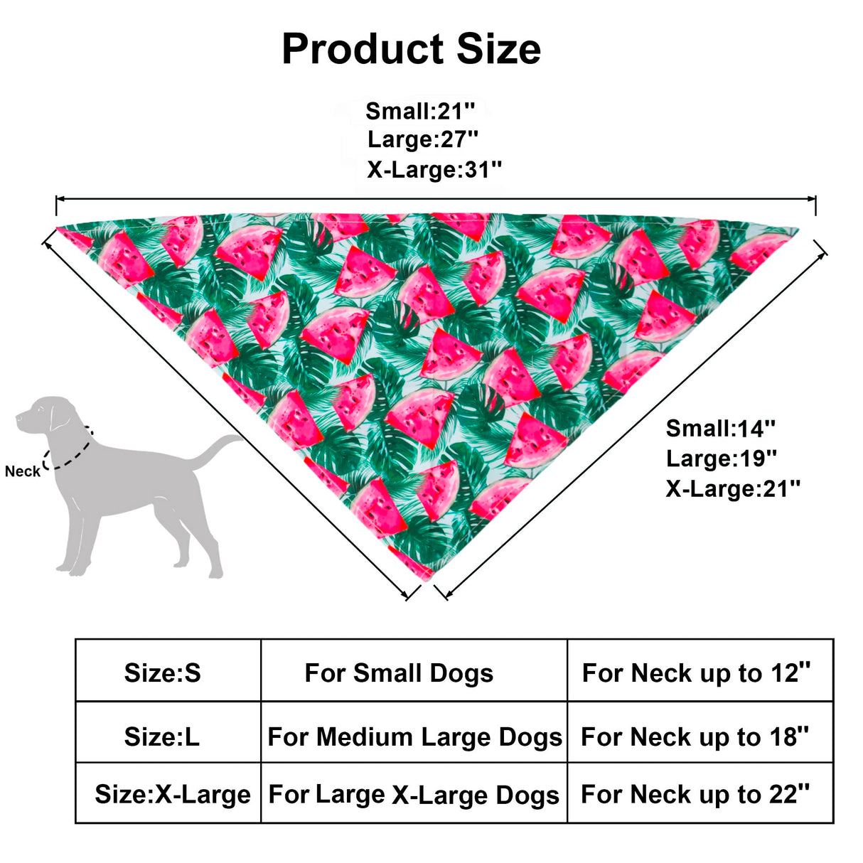ADOGGYGO Summer Hawaii Dog Bandana, 6 Pack Flamingo & Fruit Pattern Triangle Summer Bandanas for Extra Large Dogs Pets (X-Large)