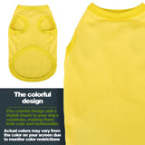 Paiaite 6 Pieces Plain Dog Shirt Sleeveless Puppy Cotton Dog Shirts Breathable Pet Apparel Tank Top Colorful Puppy Sweatshirt Clothes for Small Medium Dogs 3XL