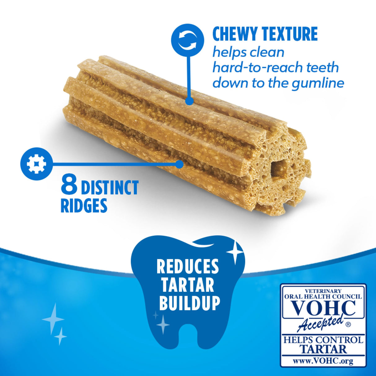 DentaLife Daily Oral Care Dog Treats for Large Dogs, Chewy Dental Treat to Freshen Breath and Fight Tartar, Chicken Flavor - 30 ct. Pouch