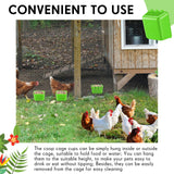 Maxdot 20 Pcs Chicken Water Feeder Cups 16 oz Pigeon Bird Feeder Cups Hanging Cage Chicken Water Cup for Pet Parrot Rooster Parakeet Bunny Gamefowl Poultry Wire Hutch(Green)