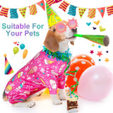Saintrygo 5 Pieces Holiday Dog Pajamas Holiday Dog Jumpsuit Puppy Valentine Pajamas Apparel for Small Cat Christmas Valentine Cosplay(M(fit 5.5-7.7lbs),Classic Style)