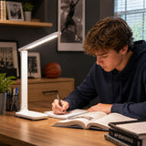 R RUCKERCO Led Desk Lamp Dimmable Desk Light Reading Lamp 3 Lighting Modes, Eye Protection Accessories, Study Desk Lamp Equipped USB Charger Suitable for Home Office is for Gift Giving