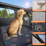 Anti-Scratch&Chewers Dog Car Seat Protector with Soft&Durable Vegan Tech Fabic, Waterproof Pet Bed or Back Seat Cover for Dogs, Easy Wipe-Clean and Versatile for Travel,Home,Outdoor (Gray,51‘’×24‘’)