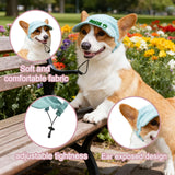 Personalized Dog Hat with Embroidered Name, Custom Dog Hat with Ear Holes, Adjustable UV Sun Protection Pet Baseball Cap Bucket Hats, for Pet Lovers (5 Sizes) (Style1)