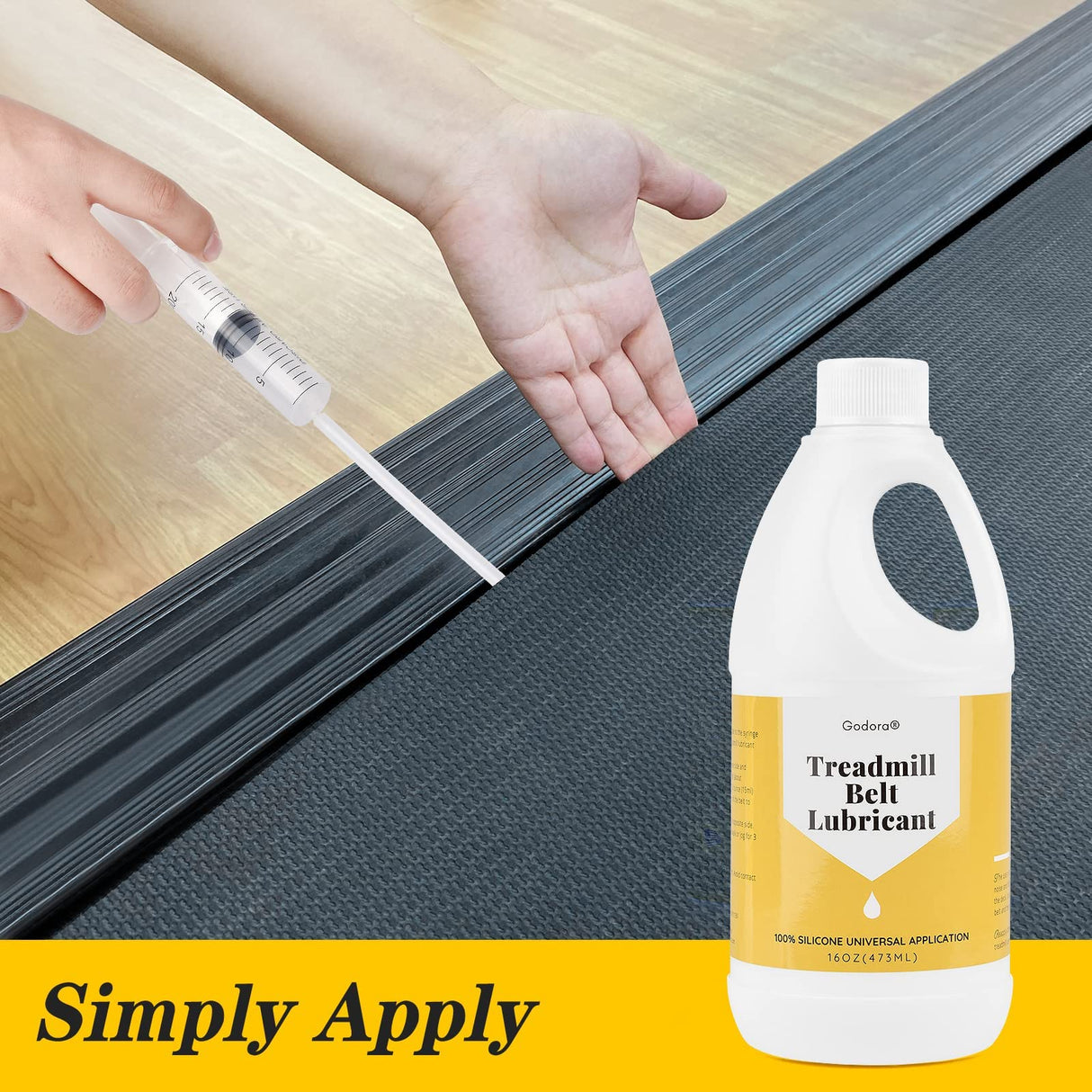 100% Silicone Treadmill Lubricant/Treadmill Lube, 16 Ounces Premium Silicone Oil for Treadmill Belt Lubrication, Easy to Apply Treadmill Belt Lubricant Oil, Suitable for Nearly All Type of Treadmills