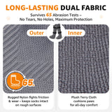 LOOBANI Small Dog Socks for Outside to Prevent Licking Paws, Dog Socks for Winter Snow/Hot Pavement, Dog Booties and paw Protectors for Senior Old Dogs, Outdoor Socks for Dogs with Straps
