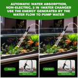 ZRDR Aquarium Siphon Vacuum Gravel Cleaner Kit for Fish Tank Cleaning Gravel & Sand, Fish Tank Water Changer Metal Faucet Connector with Long Hose Drain & Fill（32ft）