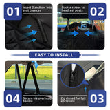 Junpee Dog Car Seat Cover for Back Seat - Waterproof and Anti-Slip Car Dog Seat Cover, with Hammock Design for Safe and Comfortable Travel, Suitable for Most Cars Trucks SUVs