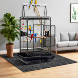 Wibeelee 48 x 48 Inch Large Felt Bird Cage Mat, 3mm Thick Absorbent Felt Surface with Non-Slip Backing, Durable Under Pet Cage Mat for Bird Cages Tear-Resistant & Water-Absorbing Pad