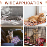 Tuanse 4 Pack Ultra Soft Dog Cat Bed Mat Small Animal Guinea Pig Bed with Cute Print Reversible Fleece Dog Crate Kennel Pad Cozy Washable Thickened Hamster Pet Beds Mat(21 x 14 Inches,Vivid Color)