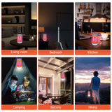 Solar Bug Zapper Outdoor Waterproof Mosquito Zapper for Patio Home Camping, 3 in 1 Cordless Rechargeable Mosquito Repellent Outdoor Patio Flashlight, Mosquito Killer Indoor - Orange, 2 PCS Pack White