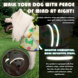 Eiaayer Dog Raincoat, Adjustable Rain Jacket with Hooded Double Layer for Large Medium Small Dogs Puppies, Lightweight Waterproof Rain Coat Poncho with Reflective Stripe Dinosaurs Yellow,S