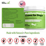 Deley Naturals 15 in 1 Multivitamin for Dogs - Complete Dog Vitamins and Supplements for Immune Support, Joint, Skin, Digestion, Heart & Overall Health - Daily Multifunction Supplements - 120 Chews