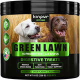 Green Lawn Chews for Dogs - Natural Dog Urine Neutralizer for Lawn with Cranberry, Probiotics, ACV & Digestive Enzymes - 120 Chews for Healthy Bladder, Urinary Tract - Grass Burn, Yellow Spots Treats