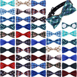 16 Pieces Dog Bow Ties Slide Hawaiian Styles Dog Collar Attachment Bows with Rubber Bands Dog Bow Ties for Large Dogs Spring Summer Grooming Independence Day(Classic Style)