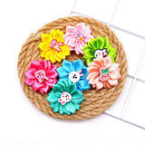 Mruq pet 80pcs Dog Flower Bows, Bulk Holiday Small Dog Hair Bows with Rubber Bands, Mix Cute Bunny Pattern Puppy Dog Bows for Festival Pet Dog Cat Hair Grooming Accessories