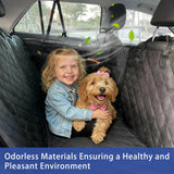 Junpee Dog Car Seat Cover for Back Seat - Waterproof and Anti-Slip Car Dog Seat Cover, with Hammock Design for Safe and Comfortable Travel, Suitable for Most Cars Trucks SUVs